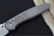 Pro Tech Avalon Peace Neighbor Design Manual Blade Show West Exclusive - Drop Point Blade / Mike Irie Mirror Polished Finish / 154CM Steel / Stonewashed 17-4 Knurled Steel Handle - Northwest Knives