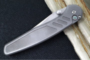 Pro Tech Avalon Peace Neighbor Design Manual Blade Show West Exclusive - Drop Point Blade / Mike Irie Mirror Polished Finish / 154CM Steel / Stonewashed 17-4 Knurled Steel Handle - Northwest Knives