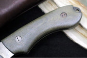 Bradford Knives Guardian 4 - 3D OD Green Micarta Handle / Nimbus M390 Blade / Sabre Grind 4S-102N-M390 - Northwest Knives