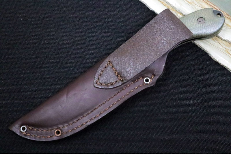 Bradford Knives Guardian 4 - 3D OD Green Micarta Handle / Nimbus M390 Blade / Sabre Grind 4S-102N-M390 - Northwest Knives