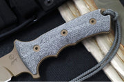 Chris Reeve Knives Green Beret 7" Fixed Blade - FDE Blade - Black Canvas Micarta Handle GB7-1017 - Northwest Knives