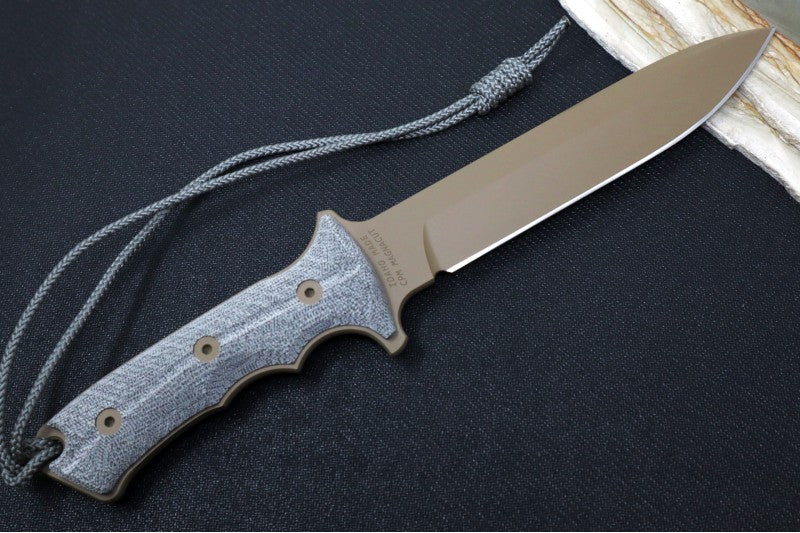 Chris Reeve Knives Green Beret 7" Fixed Blade - FDE Blade - Black Canvas Micarta Handle GB7-1017 - Northwest Knives