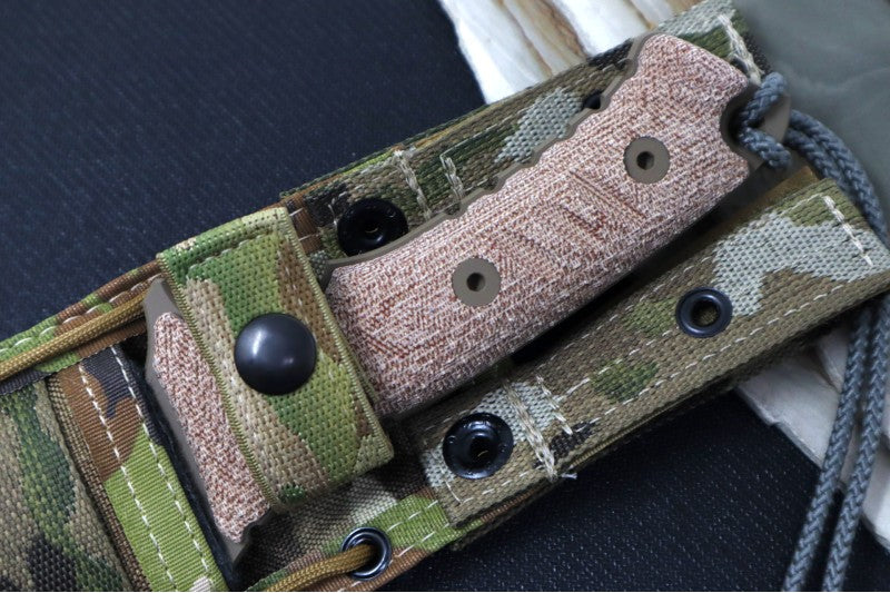 Chris Reeve Knives Pacific Fixed Blade - FDE Cerakoted Blade / Natural Canvas Micarta Handle / CPM-Magnacut Steel PAC-1013 - Northwest Knives