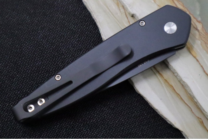 Pro Tech Newport Auto - Black Handle - S35VN Black Blade