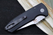 Pro Tech SBR Auto - Black Handle / Stonewash Plain Blade - Northwest Knives