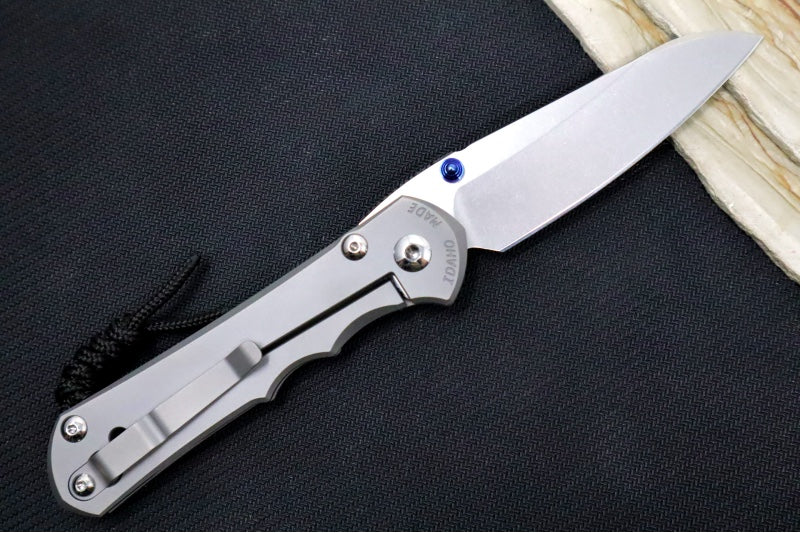 Chris Reeve Knives Large Inkosi Glass Blasted - Insingo Blade / CPM-Magnacut / Glass Blasted Titanium Handle LIN-1122 - Northwest Knives