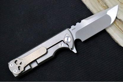 Chaves Knives T.A.K. Flipper - Full Titanium Handle / Stonewash Finish / Drop Point Blade / M390 Steel