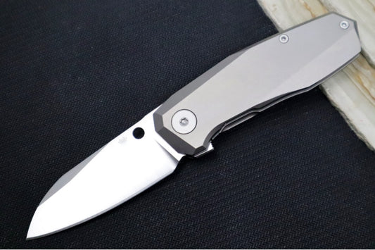 Spyderco Techno 3 - Chamfered Titanium Handle / XHP Steel / Sheepsfoot Blade - C158TIP3