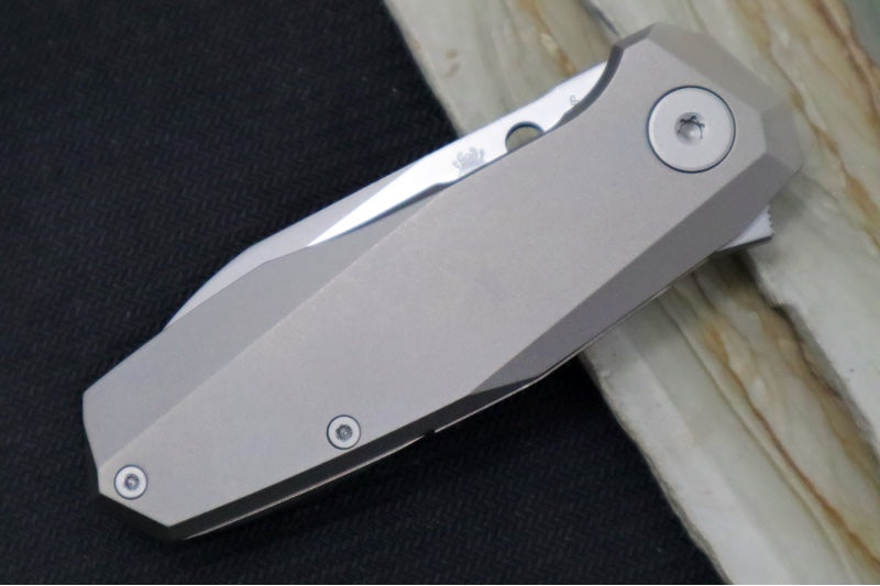 Spyderco Techno 3 - Chamfered Titanium Handle / XHP Steel / Sheepsfoot Blade - C158TIP3 - Northwest Knives