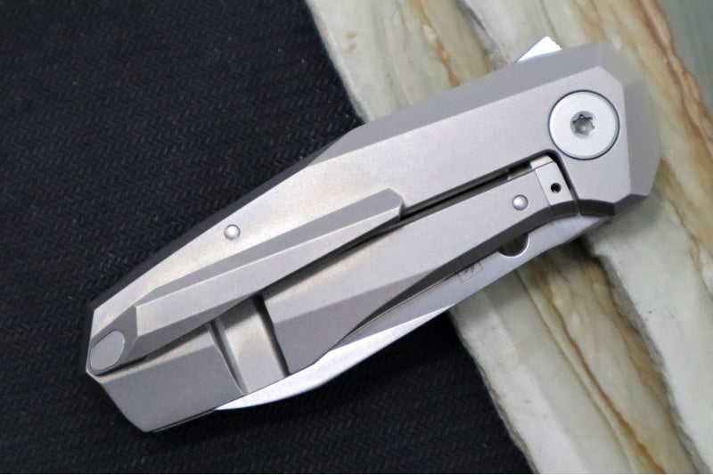Spyderco Techno 3 - Chamfered Titanium Handle / XHP Steel / Sheepsfoot Blade - C158TIP3 - Northwest Knives
