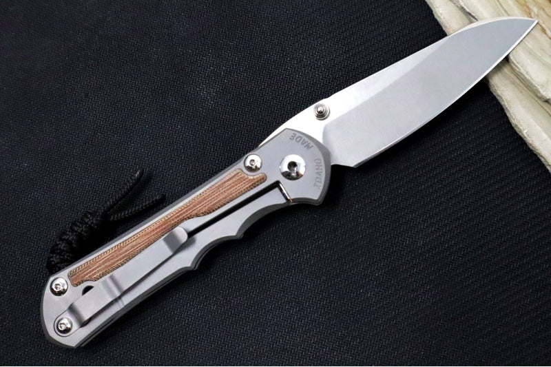 Chris Reeve Knives Large Inkosi Glass Blasted - Insingo Blade / Natural Micarta Inlay / CPM-Magnacut Steel LIN-1126