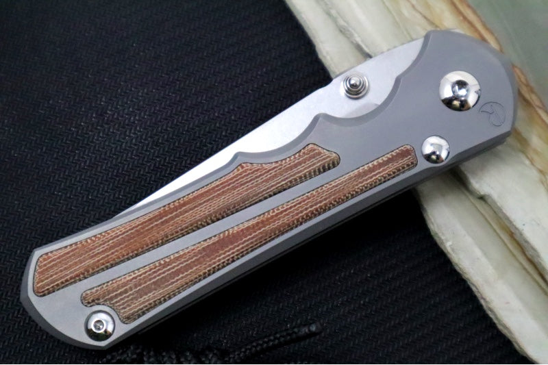 Chris Reeve Knives Large Inkosi Glass Blasted - Insingo Blade / Natural Micarta Inlay / CPM-Magnacut Steel LIN-1126
