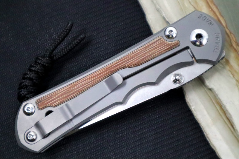 Chris Reeve Knives Large Inkosi Glass Blasted - Insingo Blade / Natural Micarta Inlay / CPM-Magnacut Steel LIN-1126