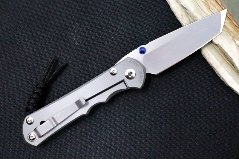 Chris Reeve Knives Large Inkosi Glass Blasted - Tanto Blade / CPM-Magnacut / Glass Blasted Titanium Handle LIN-1130 - Northwest Knives