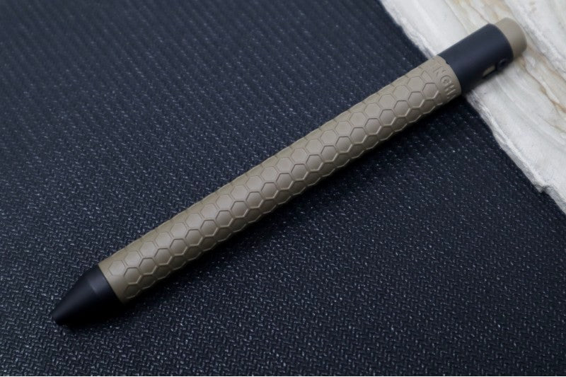 Nottingham Tactical TiButton Single Lock Pen - Right Hand - Parker - Honey Badger FDE & Black Cerakote