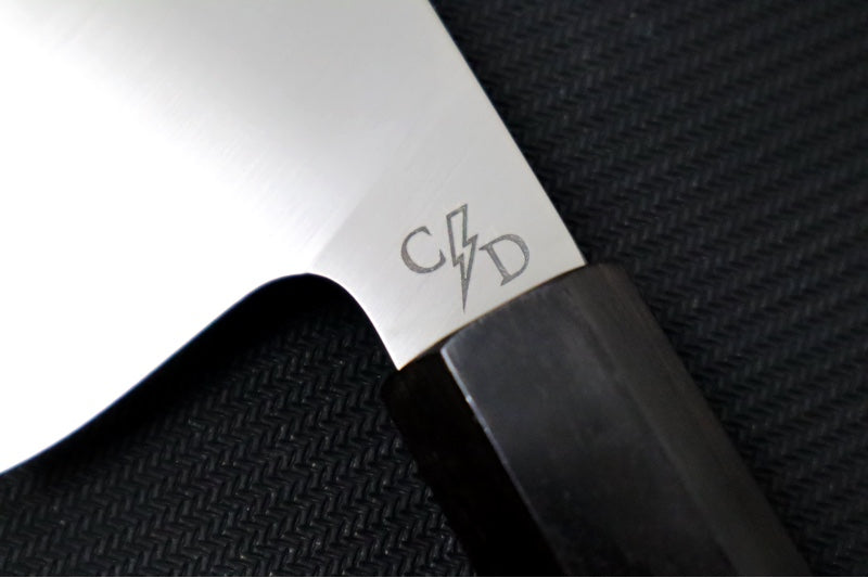 Corey Dunlap Custom Knives - 8.5" Chef's Knife - Octagon Styled Wenge African Hardwood Handle