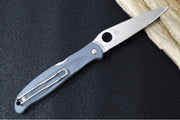 Spyderco Charisma Folder - Grey FRN Handle / CTS-BD1N Stainless Steel / Drop Point Blade C259PGY - Northwest Knives