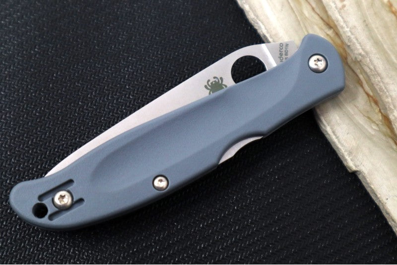 Spyderco Charisma Folder - Grey FRN Handle / CTS-BD1N Stainless Steel / Drop Point Blade C259PGY - Northwest Knives