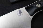 Microtech 4" Santoku Knife - M390MK Steel / Stonewashed Finish / Black G-10 Handle 3300-10BK - Northwest Knives