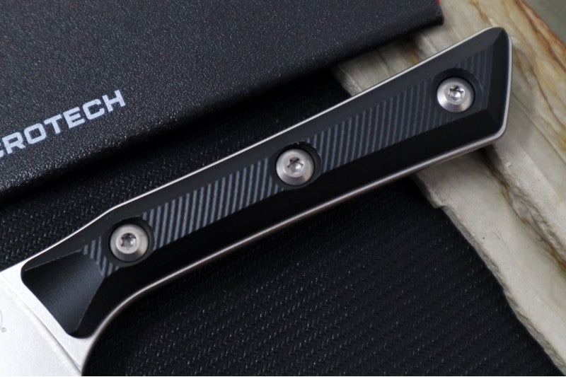 Microtech Chef's Knife - M390MK Steel / Stonewashed Finish / Black G-10 Handle 3000-10BK - Northwest Knives