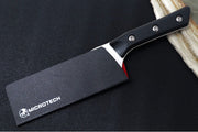 Microtech Santoku Knife - M390MK Steel / Stonewashed Finish / Black G-10 Handle 3200-10BK - Northwest Knives