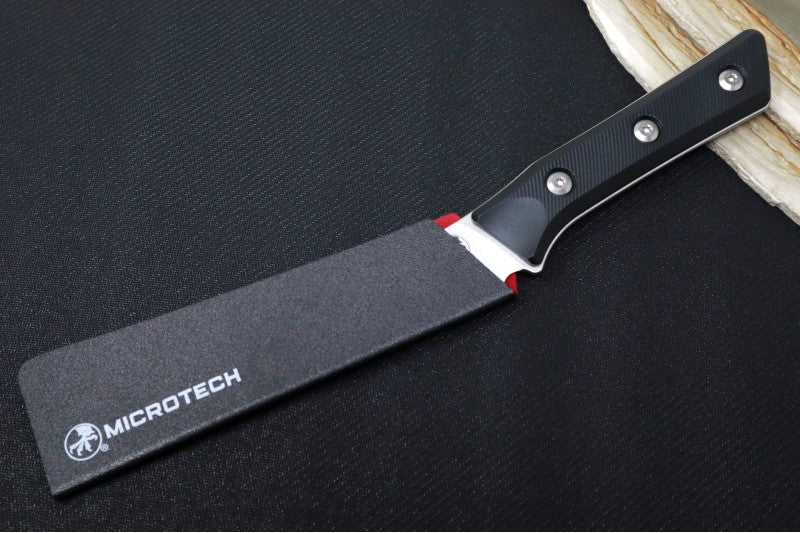 Microtech Boning Knife - M390MK Steel / Stonewashed Finish / Black G-10 Handle 3100-10BK - Northwest Knives