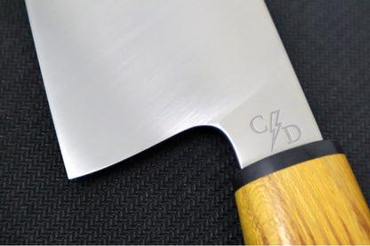 Corey Dunlap Custom Knives - 8.5" Chef's Knife - Western Chef Styled Osage Orange Wood Handle ZC00062425