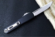 Microtech UTX-70 OTF Gen IV - Single Edge Blade / Stonewash Finish / Black Anodized Aluminum Handle 11484-10 - Northwest Knives