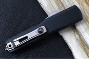 Microtech UTX-70 OTF Gen IV - Single Edge Blade / Stonewash Finish / Black Anodized Aluminum Handle 11484-10 - Northwest Knives