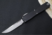 Microtech Ultratech ZBP (Zero Blade Play) OTF - Apocalyptic Finish / Single Edge Blade / Black Anodized Aluminum Handle 1121-10AP - Northwest Knives