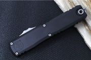 Microtech Ultratech ZBP (Zero Blade Play) OTF - Apocalyptic Finish / Dagger Blade / Black Anodized Aluminum Handle 1122-10AP - Northwest Knives