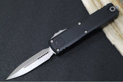 Microtech UTX-85 OTF Gen IV- Dagger Blade / Apocalyptic Finish / Black Anodized Aluminum Handle 12324-10AP - Northwest Knives