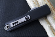 Microtech UTX-85 OTF Gen IV- Dagger Blade / Apocalyptic Finish / Black Anodized Aluminum Handle 12324-10AP - Northwest Knives