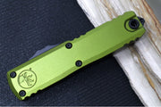 Microtech UTX-85 OTF Gen IV- Single Edge Blade / Black Finish / OD Green Anodized Aluminum Handle 12314-1OD - Northwest Knives