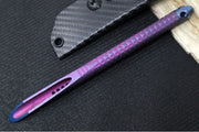 Microtech TAC-P Mini Kubaton - Titanium Chisel Tip / Galatic Purple Anodized Titanium Handle / Blue Anodized Titanium Glass Breaker / Black Kydex Sheath 112M-MS9 - Northwest Knives