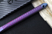 Microtech TAC-P Mini Kubaton - Titanium Chisel Tip / Galatic Purple Anodized Titanium Handle / Blue Anodized Titanium Glass Breaker / Black Kydex Sheath 112M-MS9 - Northwest Knives