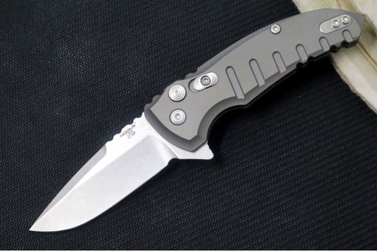 Hogue Knives X1 Microflip - Grey Matte Aluminum Handle / CPM-154 Blade 24172