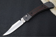 Buck 110 Crossbar Lock Folding Hunter - Clip Point Blade / CPM-Magnacut Steel / Macassar Ebony Wood Handles with Blasted Aluminum Bolsters 14516 - Northwest Knives
