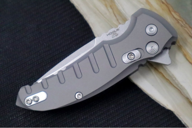 Hogue Knives X1 Microflip - Grey Matte Aluminum Handle / CPM-154 Blade 24172