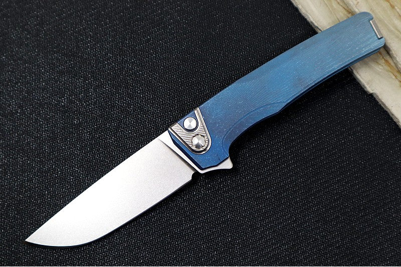 MachineWise Sonora 2424 - Drop Point Blade / Stonewash Finish / CPM-S90V Steel / Anodized Grade 5 Titanium Handle - Northwest Knives