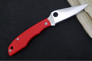 Spyderco Grasshopper Mini Slipjoint - Red G-10 Handle / Leaf Shaped Blade / Sandvik 12C27 Steel / Satin Finish C138GRDP - Northwest Knives