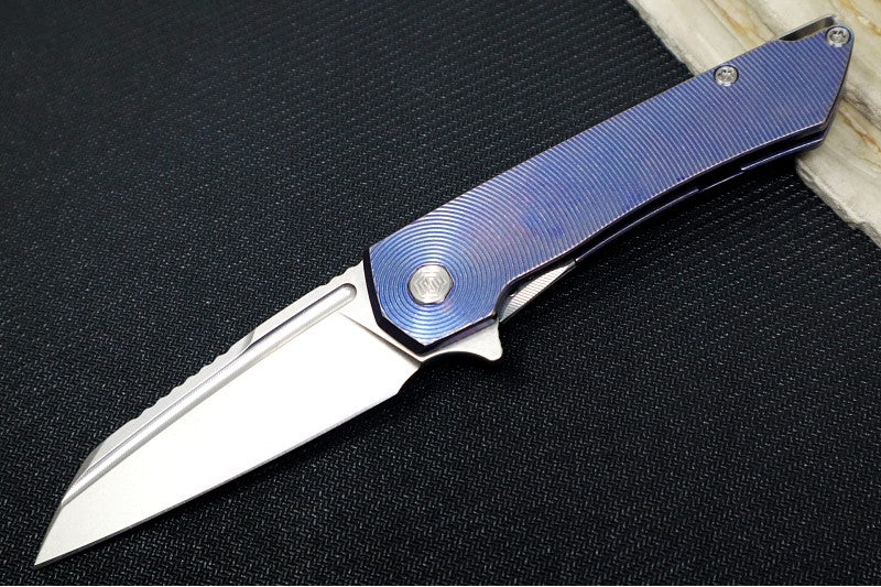MachineWise Mojave 1636 - Wharncliffe Blade / Stonewash Finish / CPM-S60V Steel / Anodized Grade 5 Titanium Handle - Northwest Knives