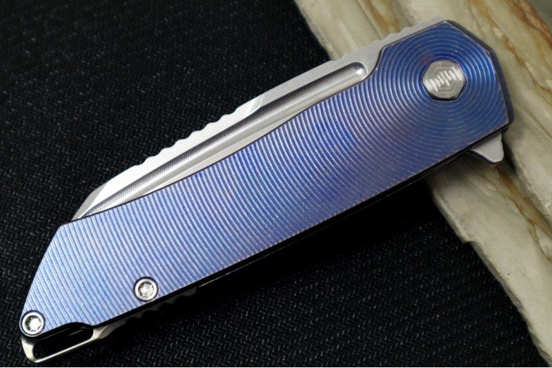 MachineWise Mojave 1636 - Wharncliffe Blade / Stonewash Finish / CPM-S60V Steel / Anodized Grade 5 Titanium Handle - Northwest Knives