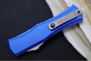 Microtech Mini Hera II OTF - Recurve Blade / Apocalyptic Finish / Navy Blue Anodized Aluminum Handle 1705M-10APNA - Northwest Knives