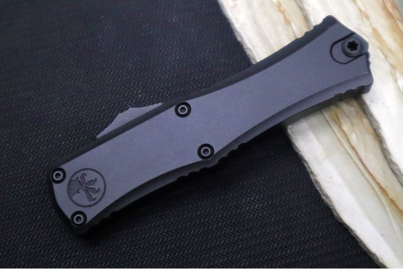 Microtech Mini Hera II OTF Tactical - Dagger Blade / Black Finish / Black Anodized Aluminum Handle & Hardware 1702M-1T