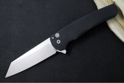 Pro Tech Malibu Flipper - Black Anodized Aluminum Handle / Reverse Tanto Blade / CPM-Magnacut 5401