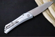 Pro Tech Oligarch Auto - Solid Grey Anodized Aluminum Handle / Stonewashed Finish Spear Point Blade / CPM-Magnacut Steel DS101-Grey - Northwest Knives