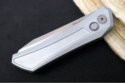 Pro Tech Oligarch Auto - Solid Grey Anodized Aluminum Handle / Stonewashed Finish Spear Point Blade / CPM-Magnacut Steel DS101-Grey - Northwest Knives