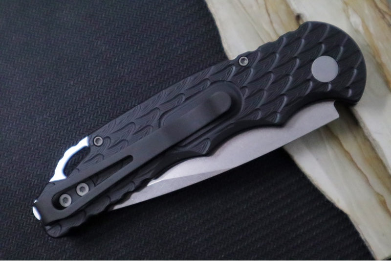 Pro Tech Tactical Response 5 Auto - Black Anodized Aluminum Handle with a Feather Texture / Stonewashed Finish / Drop Point Blade / CPM-S35VN Steel T505-F - Northwest Knives