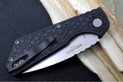 Pro Tech Strider PT+ Auto - "Gridlock" Black Anodized Aluminum Handle / Stonewash Finish / CPM-Magnacut Steel PT205-Gridlock - Northwest Knives